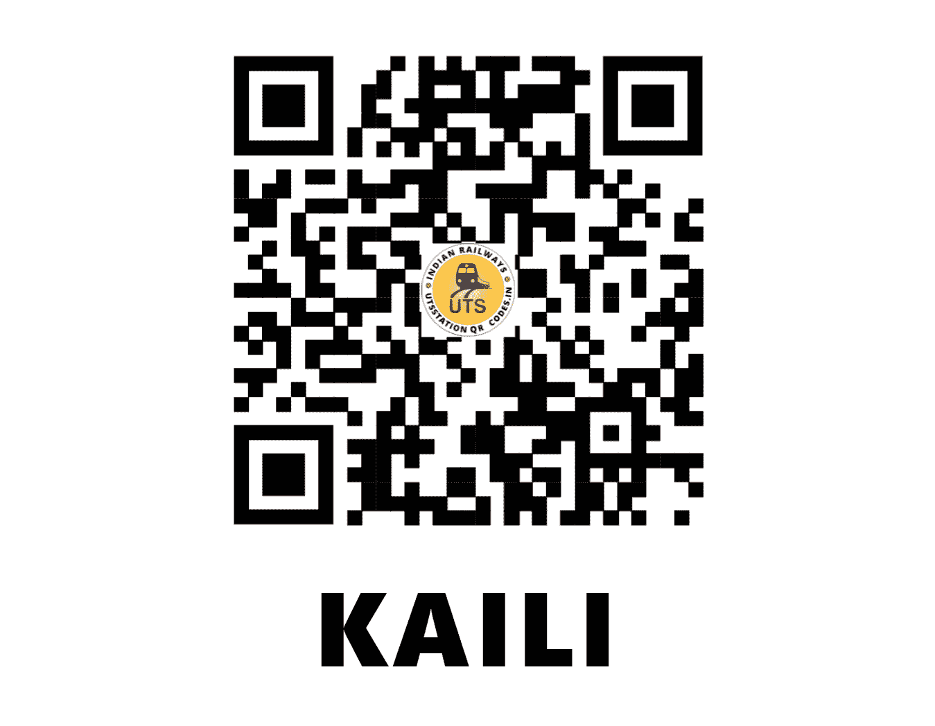 UTS QR Code for KAILI - KALI - NR (UTTAR PRADESH)